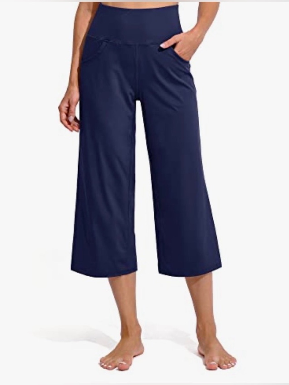 NEW Capri Pants Women Wide Leg 21” Inseam Yoga Cropped Size XL